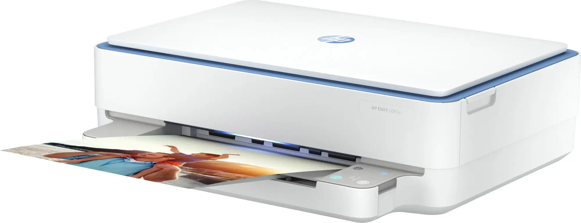 HP - ENVY 6065e Wireless All-in-One Inkjet Printer with 6 months of Instant Ink included with HP+ - White-White