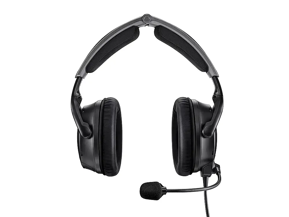 Bose - A30 Noise Cancelling Over-the-Ear Aviation Headset - Black-Black