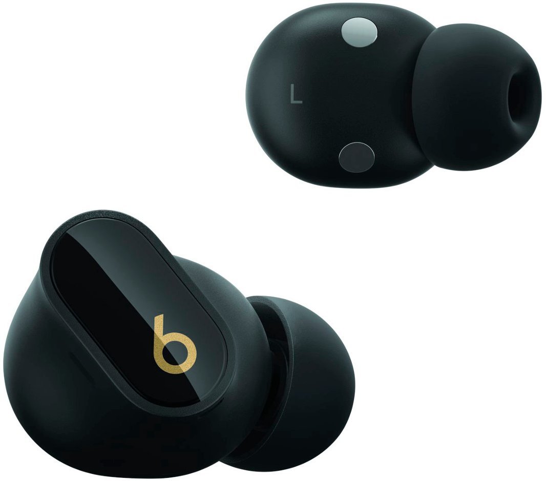 Geek Squad Certified Refurbished Beats Studio Buds + True Wireless Noise Cancelling Earbuds - Black/Gold-Black/Gold