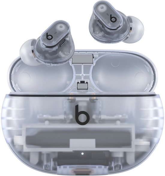 Geek Squad Certified Refurbished Beats Studio Buds + True Wireless Noise Cancelling Earbuds - Transparent-Transparent