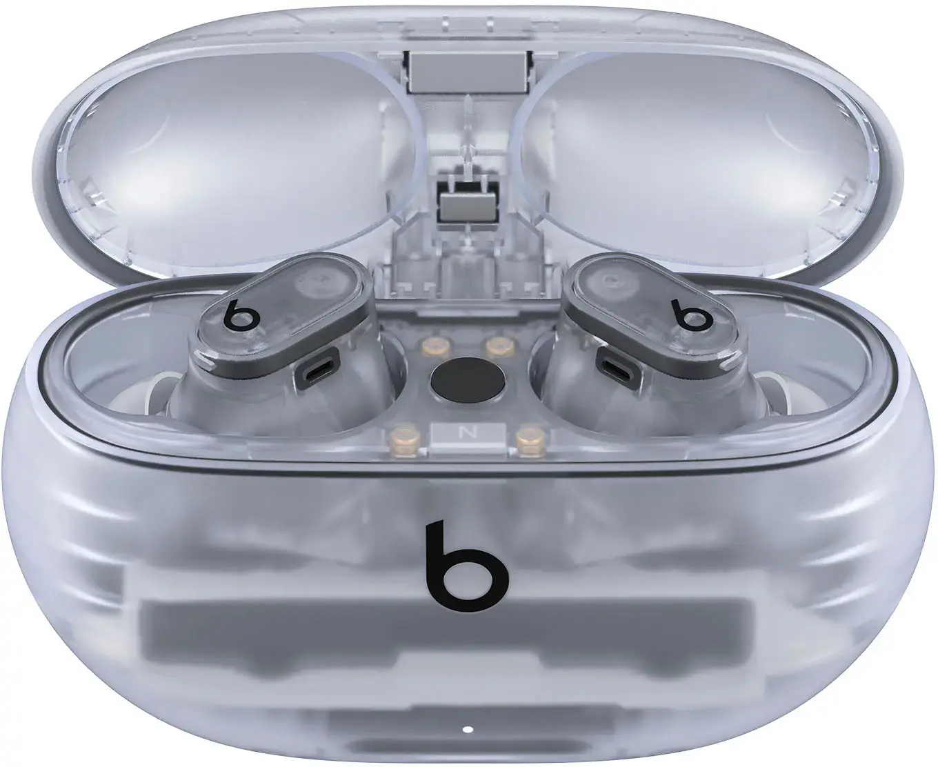 Geek Squad Certified Refurbished Beats Studio Buds + True Wireless Noise Cancelling Earbuds - Transparent-Transparent