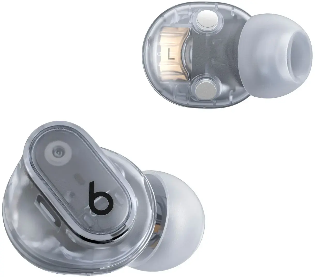 Geek Squad Certified Refurbished Beats Studio Buds + True Wireless Noise Cancelling Earbuds - Transparent-Transparent