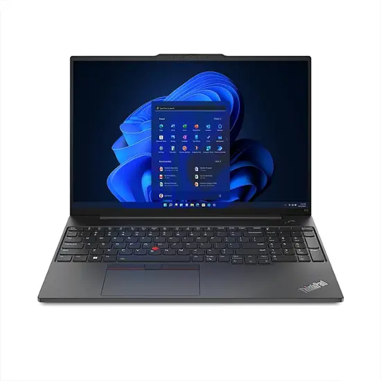 Lenovo - ThinkPad E16 Gen 1 16" Laptop - AMD Ryzen 5 with 8GB memory - 256GB SSD - Black-16 inches-AMD Ryzen 5 7000 Series-8 GB Memory-256 GB-Black