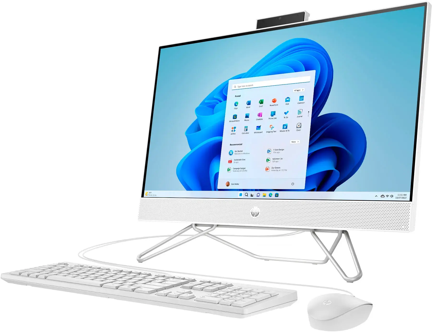 HP - 23.8" Full HD Touch-Screen All-in-One - Intel Core i3 - 8GB Memory - 512GB SSD - Starry White