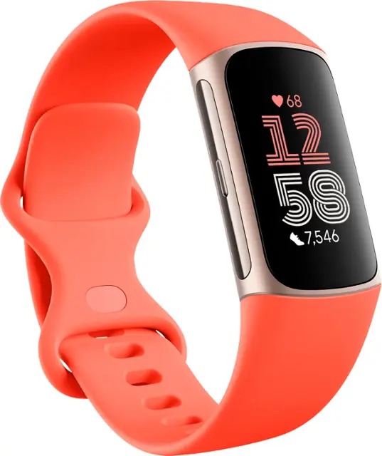 Fitbit - Charge 6 Advanced Fitness & Health Tracker - Coral-Coral