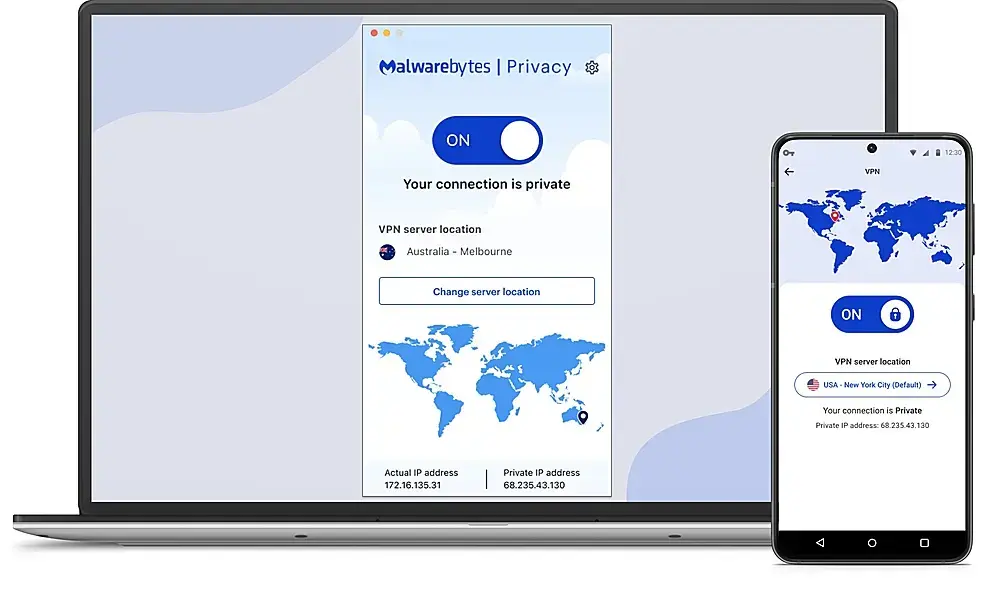 Malwarebytes - Premium + Privacy VPN Bundle 2-Devices - Windows, Mac OS, Android, Apple iOS, Apple iPadOS [Digital]