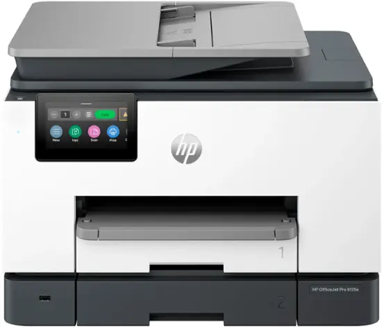 HP - OfficeJet Pro 9135e Wireless All-In-One Inkjet Printer with 3 months of Instant Ink Included with HP+ - White-White