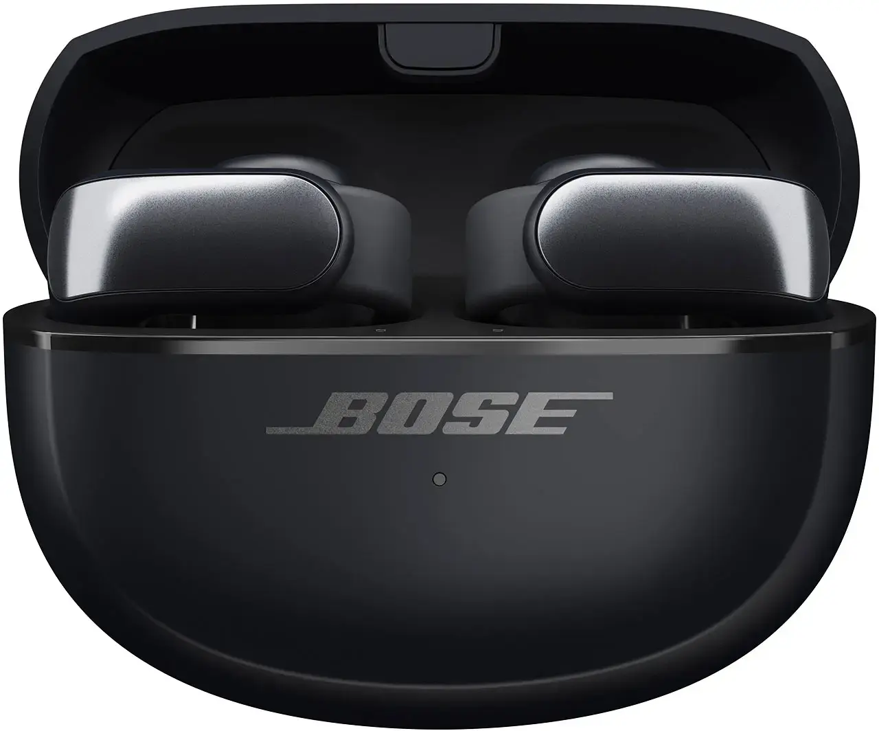 Bose - Geek Squad Certified Refurbished Ultra Open-Ear True Wireless Open Earbuds - Black-Black