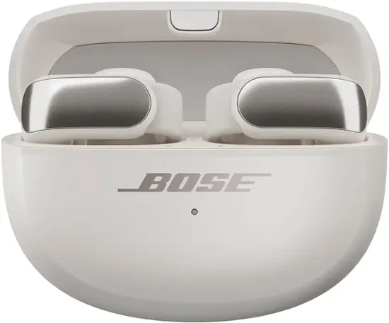 Bose - Geek Squad Certified Refurbished Ultra Open-Ear True Wireless Open Earbuds - White Smoke-White Smoke