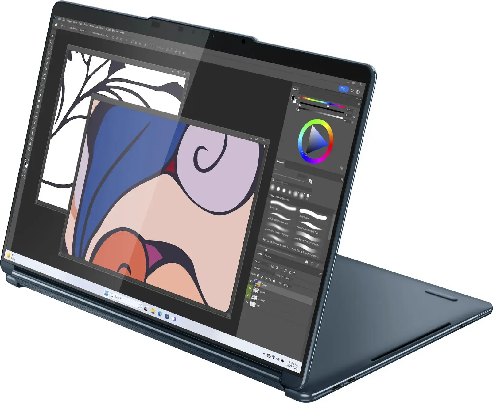 Lenovo - Yoga Book 9i 2-in-1 13.3" 2.8K Dual Screen OLED Touchscreen Laptop - Intel Core Ultra 7 155U with 16GB Memory - 1TB SSD - Tidal Teal-13.3 inches-Intel Core Ultra 7 Series 1-16 GB Memory-1 TB-Tidal Teal