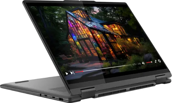 Lenovo - Yoga 7i 2-in-1 14" 2K Touchscreen Laptop - Intel Core Ultra 7 155U with 16GB Memory - 1TB SSD - Storm Grey-14 inches-Intel Core Ultra 7 Series 1-16 GB Memory-1 TB-Storm Grey