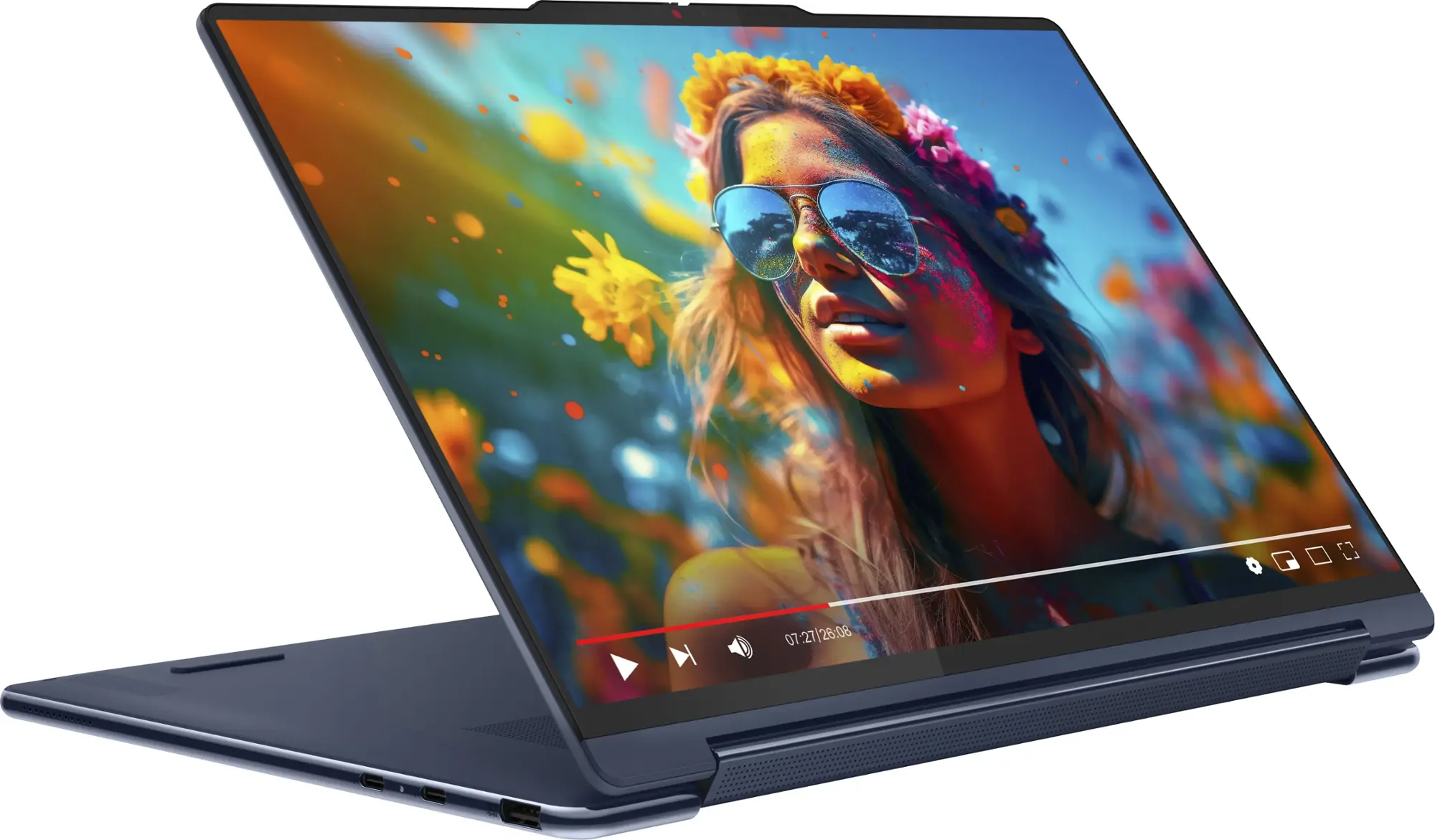 Lenovo - Yoga 9i 2-in-1 14" 2.8K OLED Touchscreen Laptop with Pen - Intel Core Ultra 7 155H with 16GB Memory - 1TB SSD - Cosmic Blue