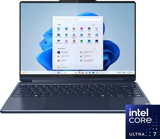 Lenovo - Yoga 9i 2-in-1 14" 4K OLED Touchscreen Laptop with Pen - Intel Core Ultra 7 155H with 32GB Memory - 1TB SSD - Cosmic Blue-14 inches-Intel Core Ultra 7 Series 1-32 GB Memory-1 TB-Cosmic Blue