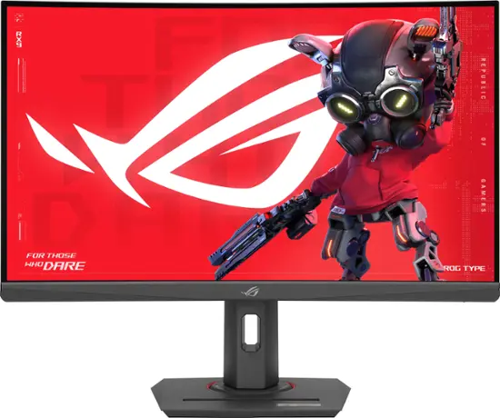 ASUS - ROG Strix 27” Curved 1440P 180Hz FreeSync Gaming Monitor with HDR (DisplayPort,HDMI,USB) - Black