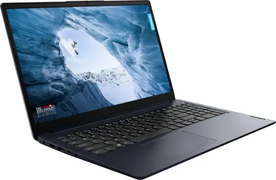 Lenovo - Ideapad 1 15.6" Full HD Touchscreen Laptop - Ryzen 5 7520U with 8GB Memory - AMD Radeon Graphics - 256GB SSD - Abyss Blue-15.6 inches-AMD Ryzen 5 7000 Series-8 GB Memory-256 GB-Abyss Blue