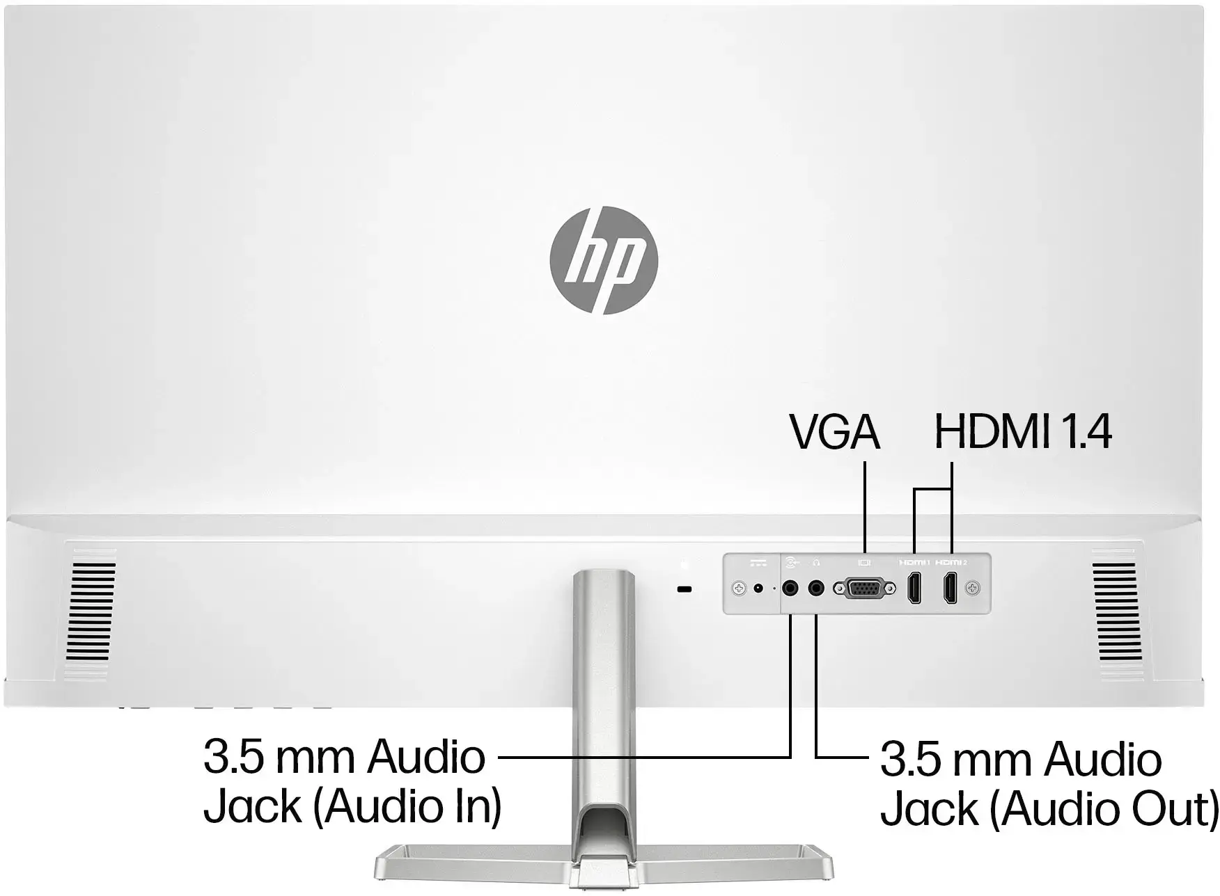 HP - 27" IPS LED FHD Monitor (HDMI, VGA) - Silver & Black-27 inches-Silver & Black