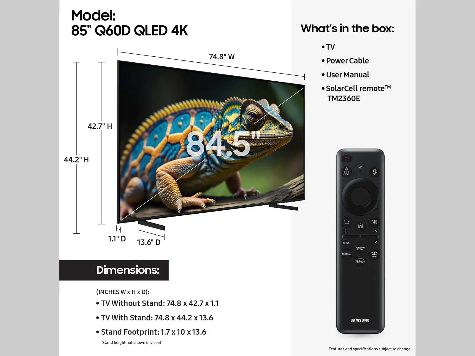 Samsung - 55” Class Q60D Series QLED 4K Smart Tizen TV (2024)