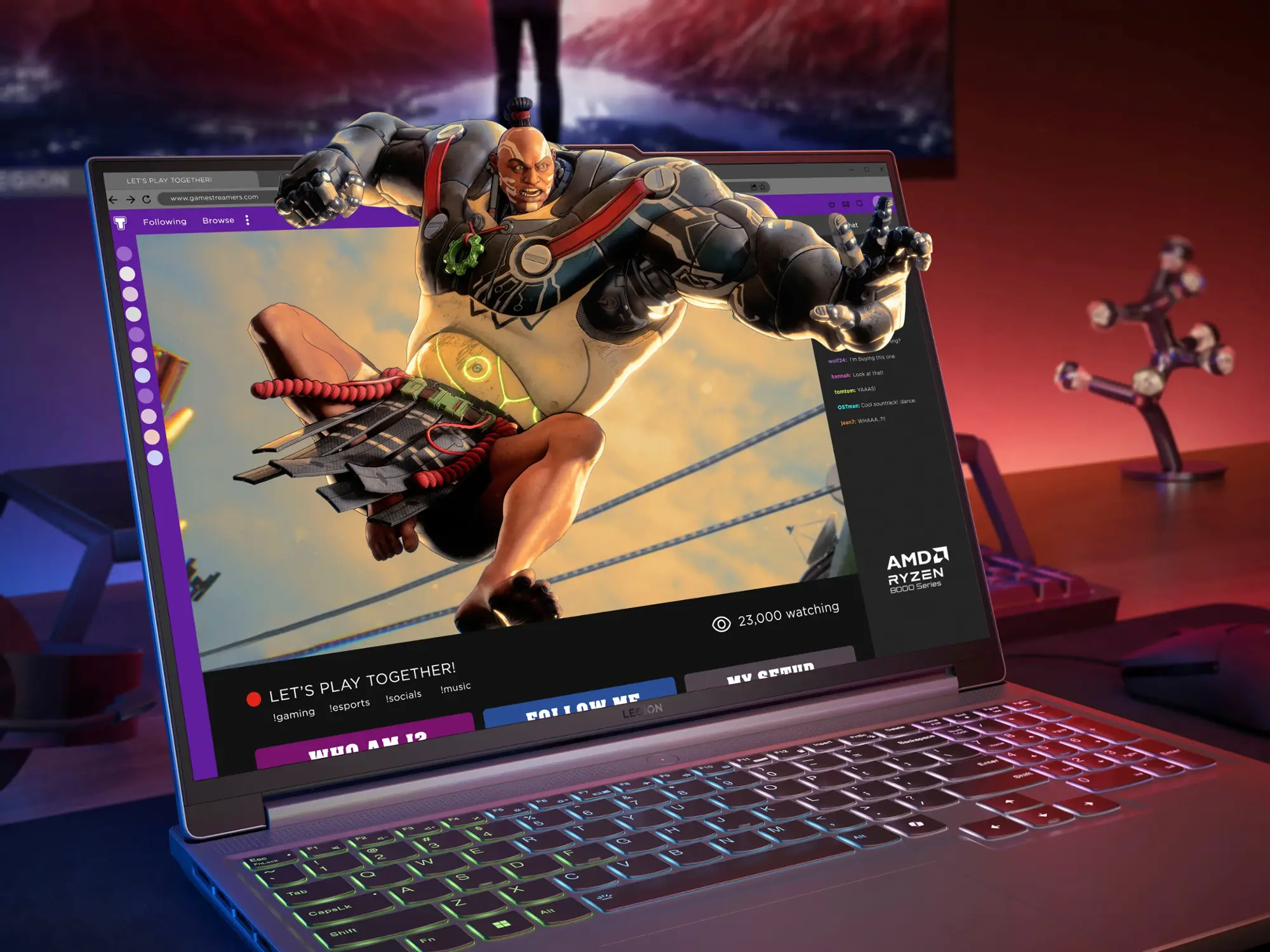 Lenovo - Legion Slim 5 16" Gaming Laptop WQXGA - AMD Ryzen 7 7735HS with 16GB Memory - NVIDIA GeForce RTX 4070 8GB - 1TB SSD - Luna Grey-16 inches-AMD Ryzen 7 7000 Series-8 GB Memory-1 TB-Luna Grey