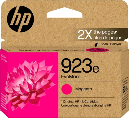 HP - 923e EvoMore Ink Cartridge - Magenta-Magenta