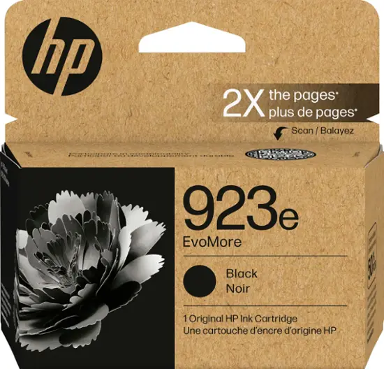 HP - 923e Evo More Ink Cartridge - Black-Black