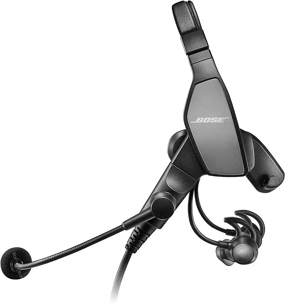 Bose - ProFlight Series 2 Bluetooth Noise-Cancelling In-Ear Aviation Headset - Black-Black