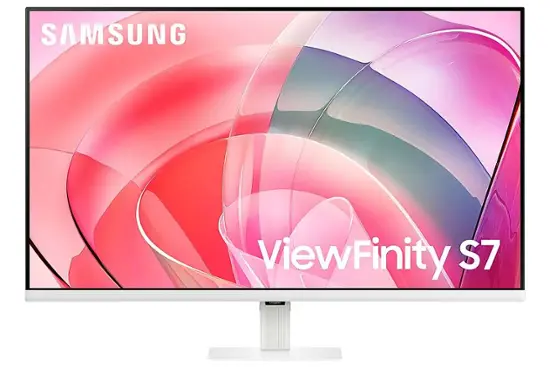 Samsung - 32” ViewFinity S7 LED 4k UHD 60Hz Monitor with HDR 10 (DisplayPort, HDMI) - Warm White