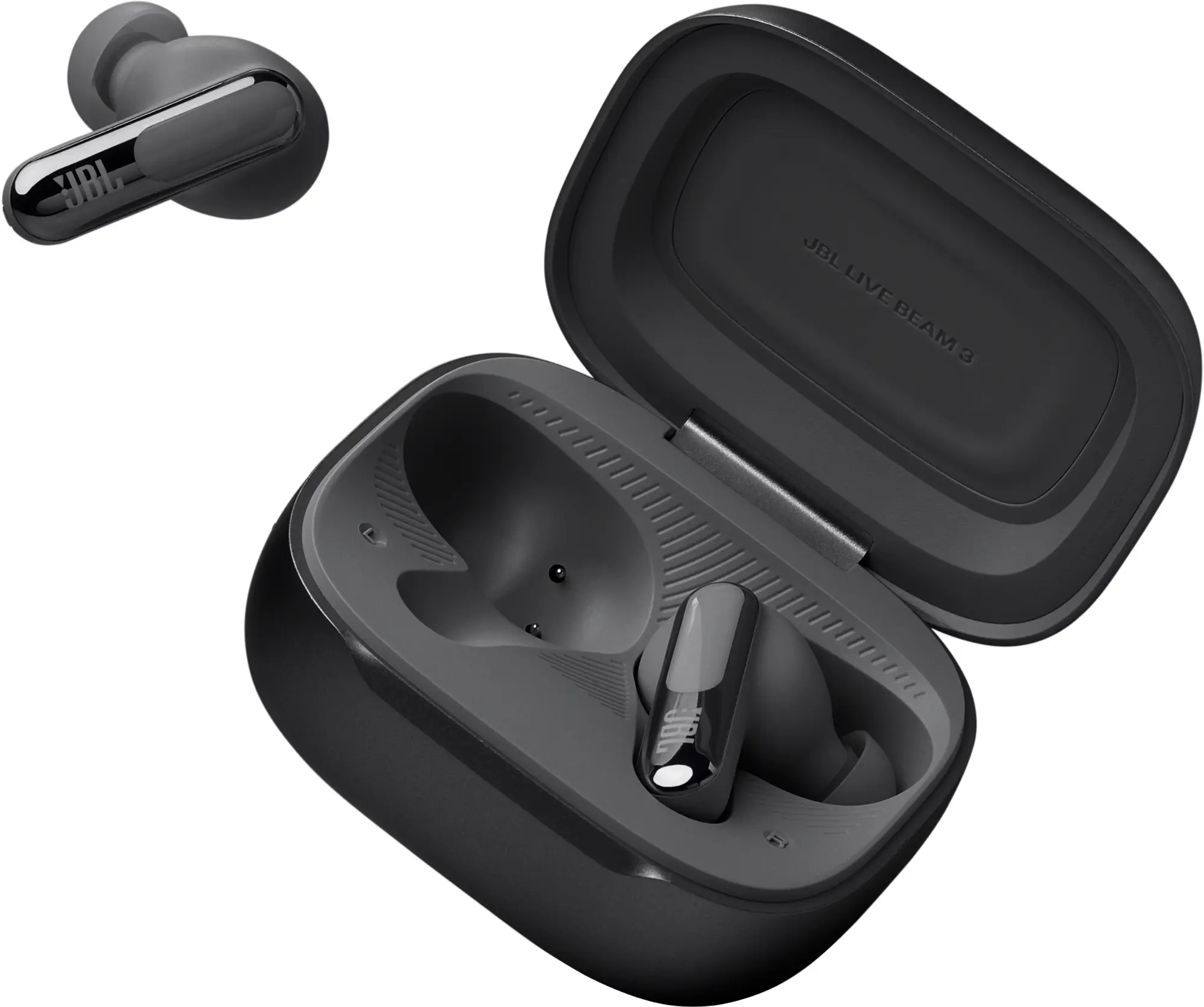 JBL - Live Beam 3 True Wireless Noise Cancelling Earbuds - Black