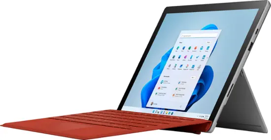 Microsoft - Refurbished Surface Pro 7 - 12.3" Touch Screen - Intel Core i5 - 8GB Memory - 256GB SSD with Black Type Cover - Platinum-Intel 10th Generation Core i5-8 GB Memory-256 GB-Platinum