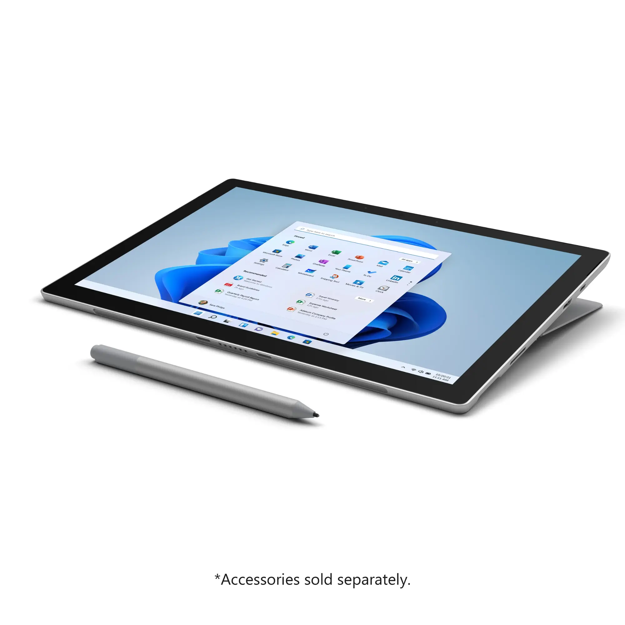 Microsoft - Refurbished Surface Pro 7 - 12.3" Touch Screen - Intel Core i5 - 8GB Memory - 256GB SSD with Black Type Cover - Platinum-Intel 10th Generation Core i5-8 GB Memory-256 GB-Platinum