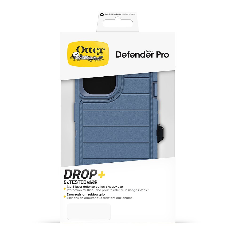 OtterBox - Defender Series Pro Hard Shell for Apple iPhone 15, Apple iPhone 14, and Apple iPhone 13 - Baby Blue Jeans