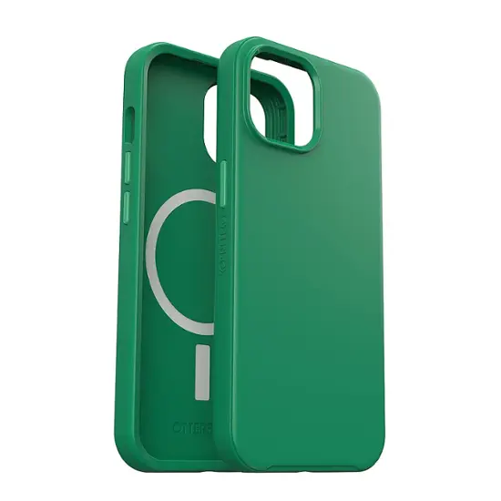 OtterBox - Symmetry Series Hard Shell for MagSafe for Apple iPhone 15, Apple iPhone 14, and Apple iPhone 13 - Green Juice