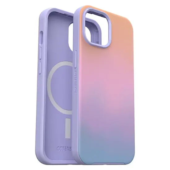 OtterBox - Symmetry Series Hard Shell for MagSafe for Apple iPhone 15, Apple iPhone 14, and Apple iPhone 13 - Soft Sunset