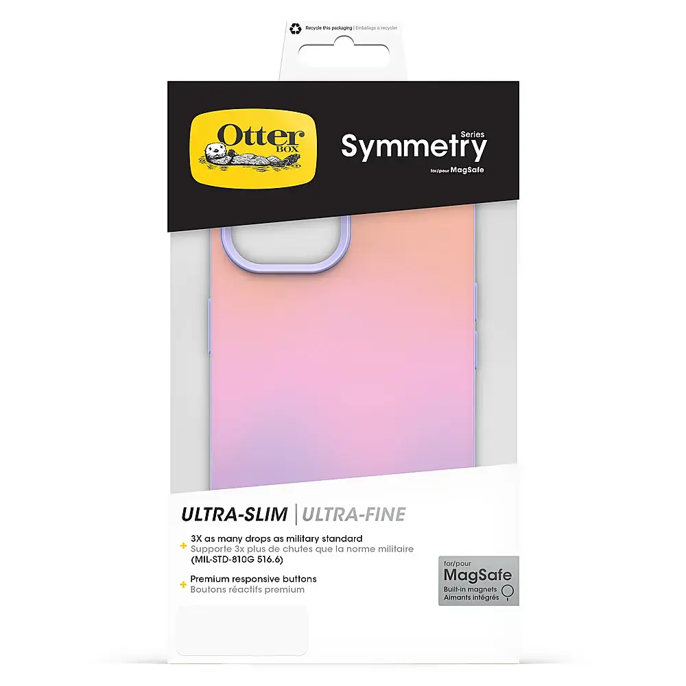 OtterBox - Symmetry Series Hard Shell for MagSafe for Apple iPhone 15, Apple iPhone 14, and Apple iPhone 13 - Soft Sunset