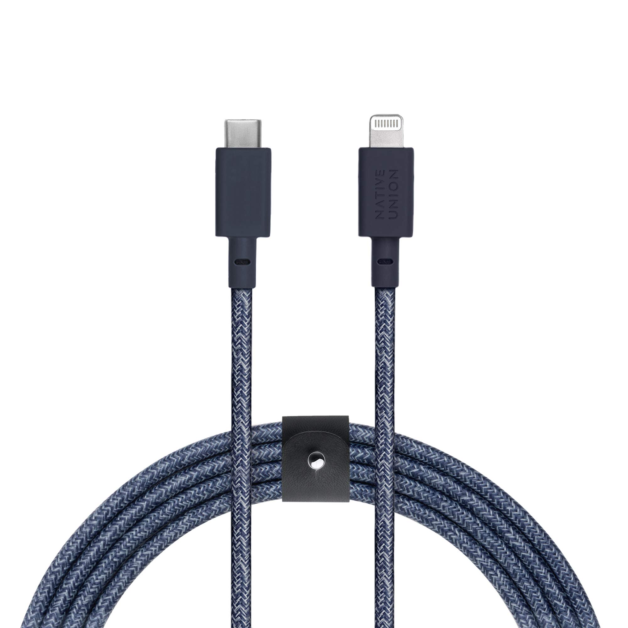 Native Union - BELT CABLE 4 Foot Fast Charging USB-C TO LIGHTNING - Indigo