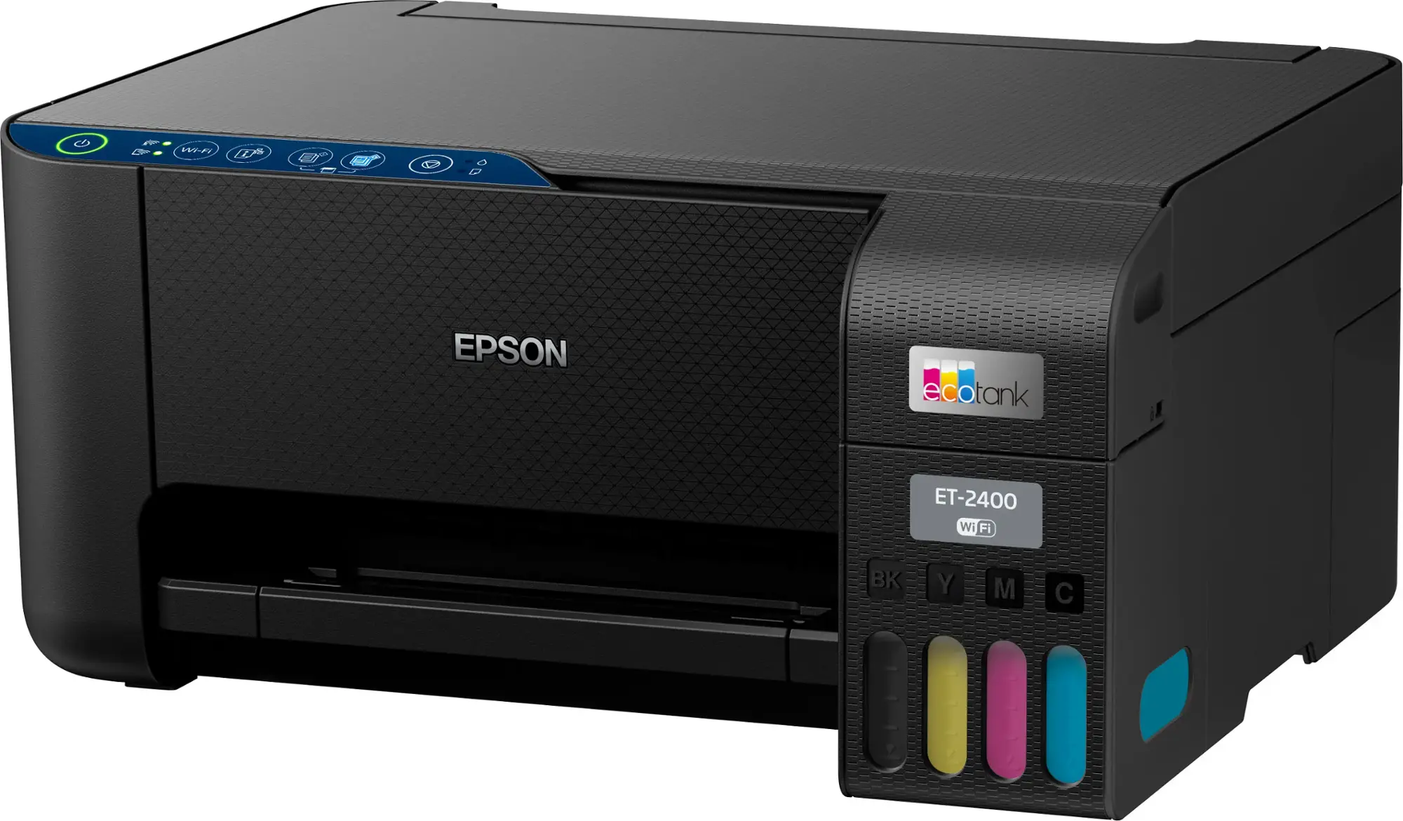 Epson - EcoTank ET-2400 Wireless Color All-in-One Cartridge-Free Super tank Printer with Scan and Copy - Black