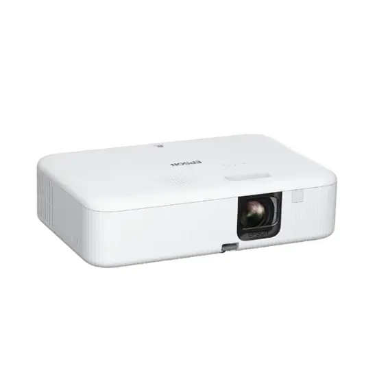 Epson - EpiqVision Flex CO-FH02 Full HD 1080p Smart Streaming Portable Projector, 3-Chip 3LCD, Android TV, Bluetooth - White-White