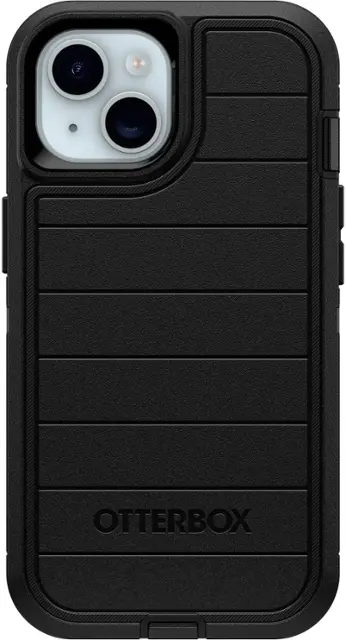 OtterBox - Defender Series Pro Hard Shell for Apple iPhone 15, Apple iPhone 14, and Apple iPhone 13 - Black