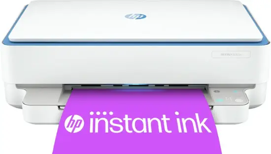 HP - ENVY 6065e Wireless All-in-One Inkjet Printer with 6 months of Instant Ink included with HP+ - White-White