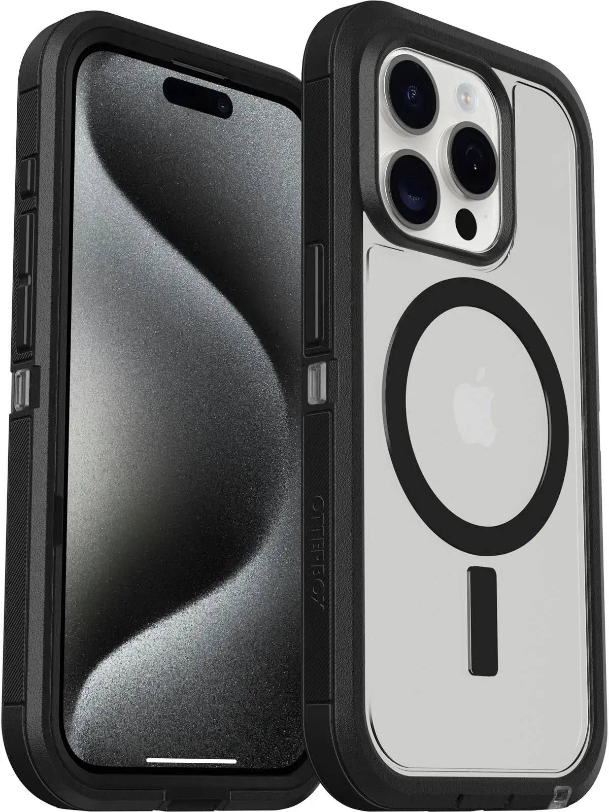 OtterBox - Defender Series Pro XT Hard Shell for MagSafe for Apple iPhone 15 Pro - Dark Side