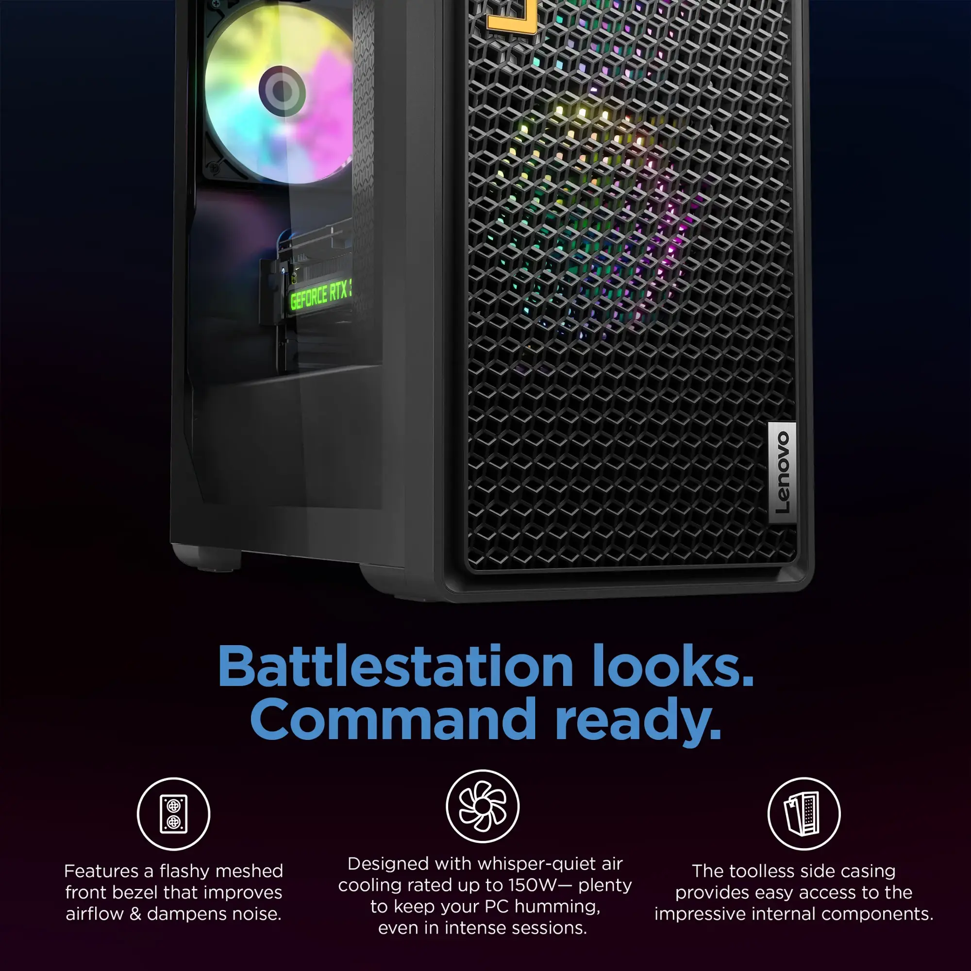 Lenovo - Legion Tower 5i Gaming Desktop - Intel Core i7 14700F - 32GB Memory - NVIDIA GeForce RTX 4070 SUPER - 1TB SSD - Storm Grey-32 GB Memory-1 TB-Storm Grey