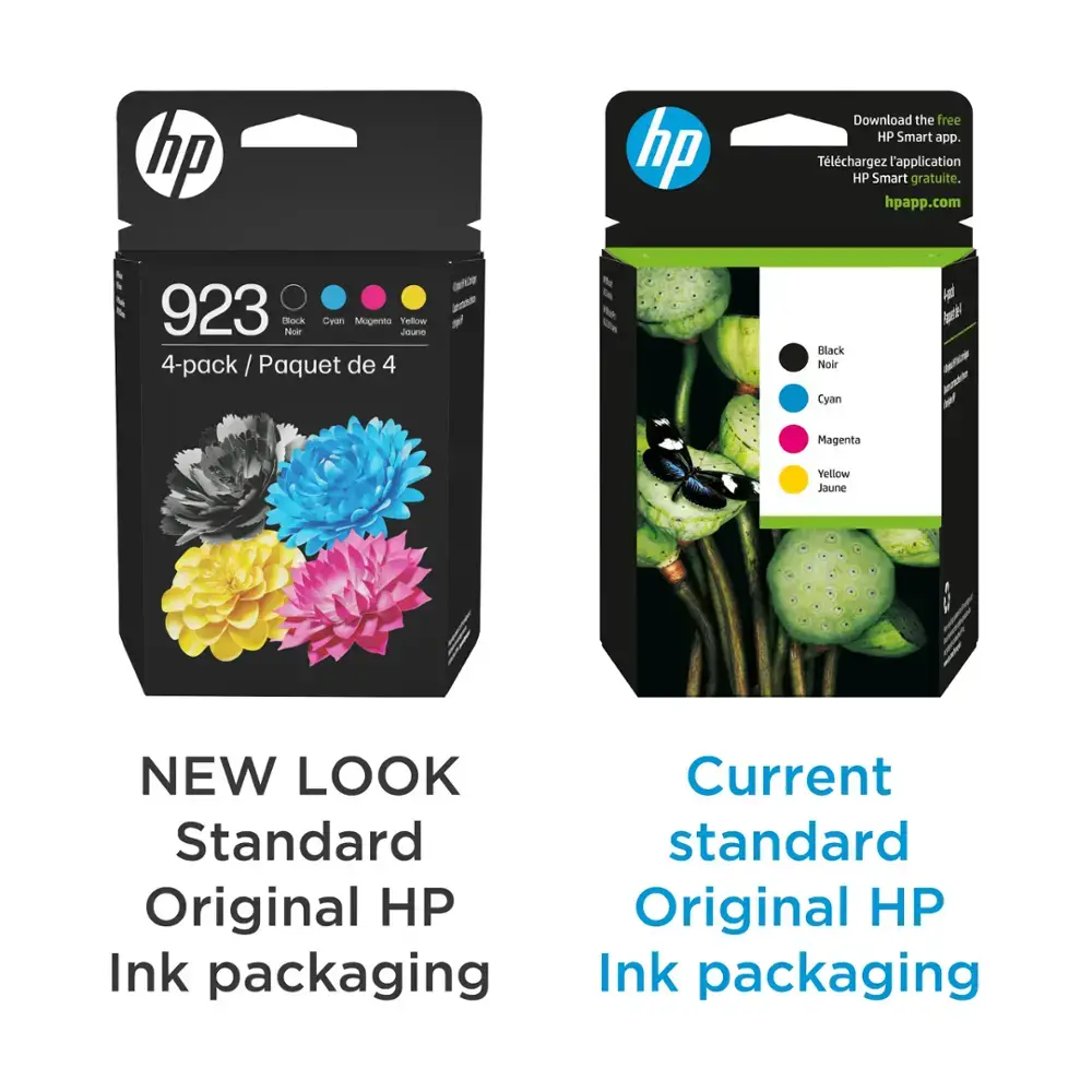 HP - 923 4-Pack Standard Capacity Ink Cartridges - Black/Cyan/Magenta/Yellow-Black/Cyan/Magenta/Yellow