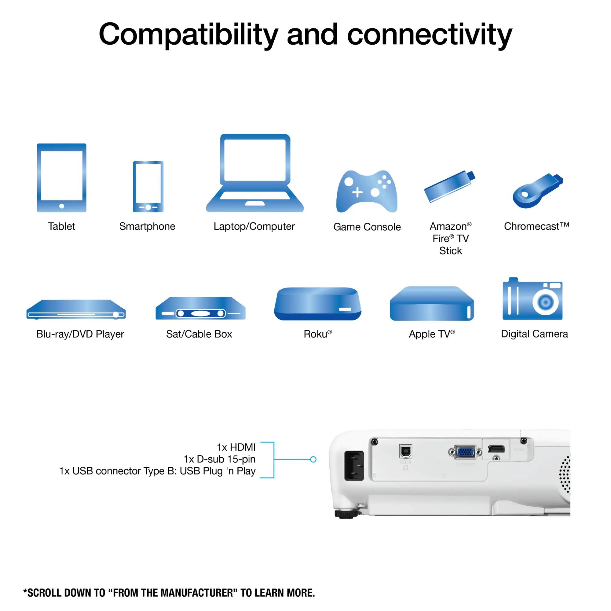 Epson - EX3280 3LCD XGA Projector with Built-in Speaker - White-White