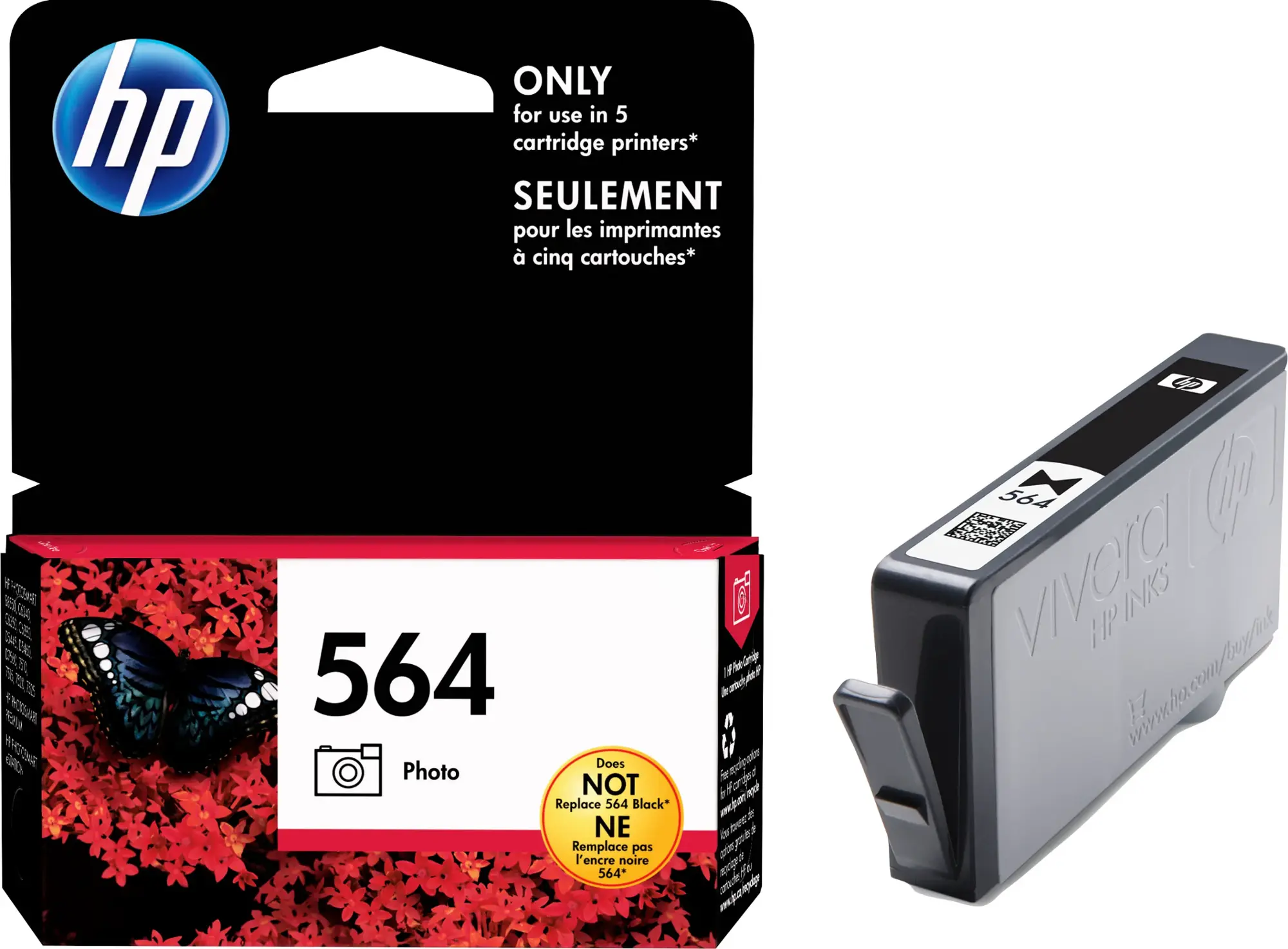 HP - 564 Standard Capacity Ink Cartridge - Photo Black-Photo Black