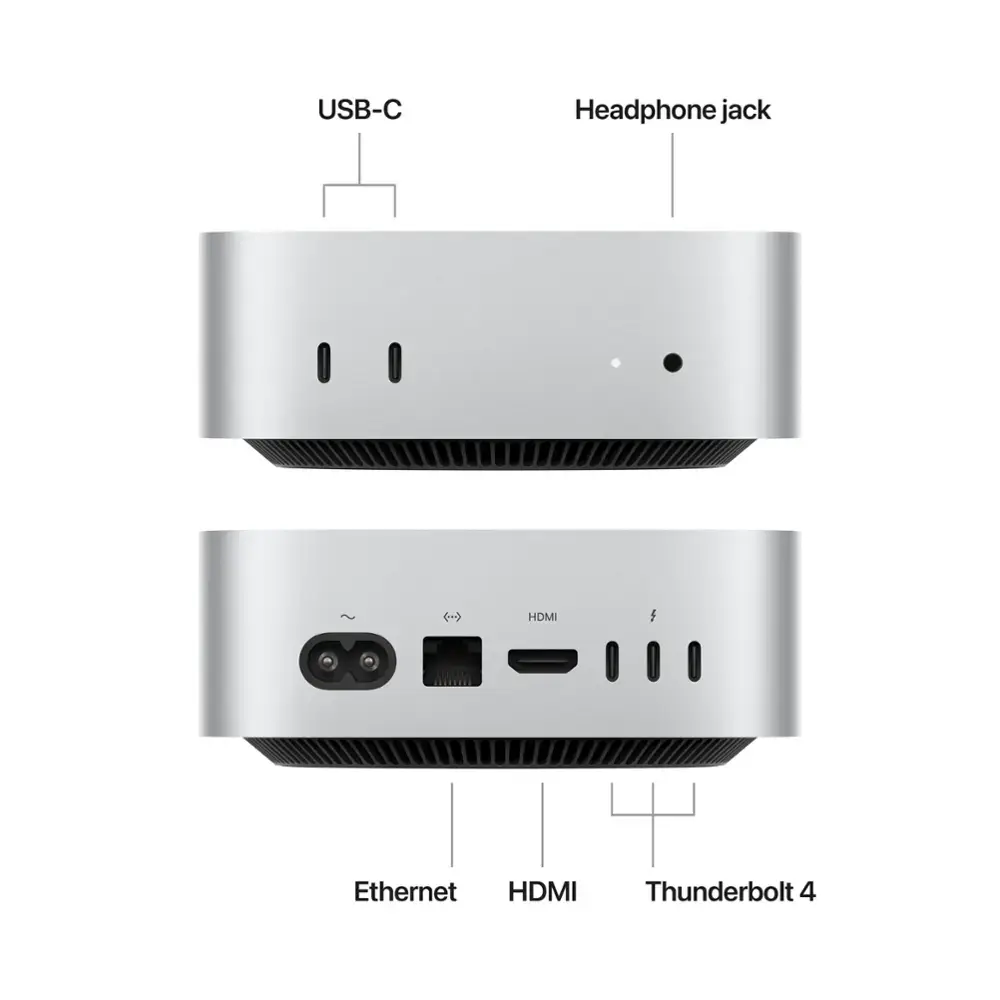 Apple - Mac mini Desktop - M4 chip - Built for Apple Intelligence - 16GB Memory - 512GB SSD - Silver-Silver