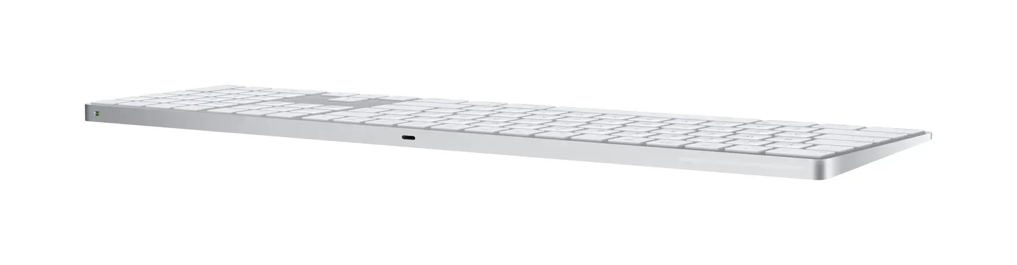 Apple - Magic Keyboard full size with Numeric Keypad (Lightning Port) - Silver/White