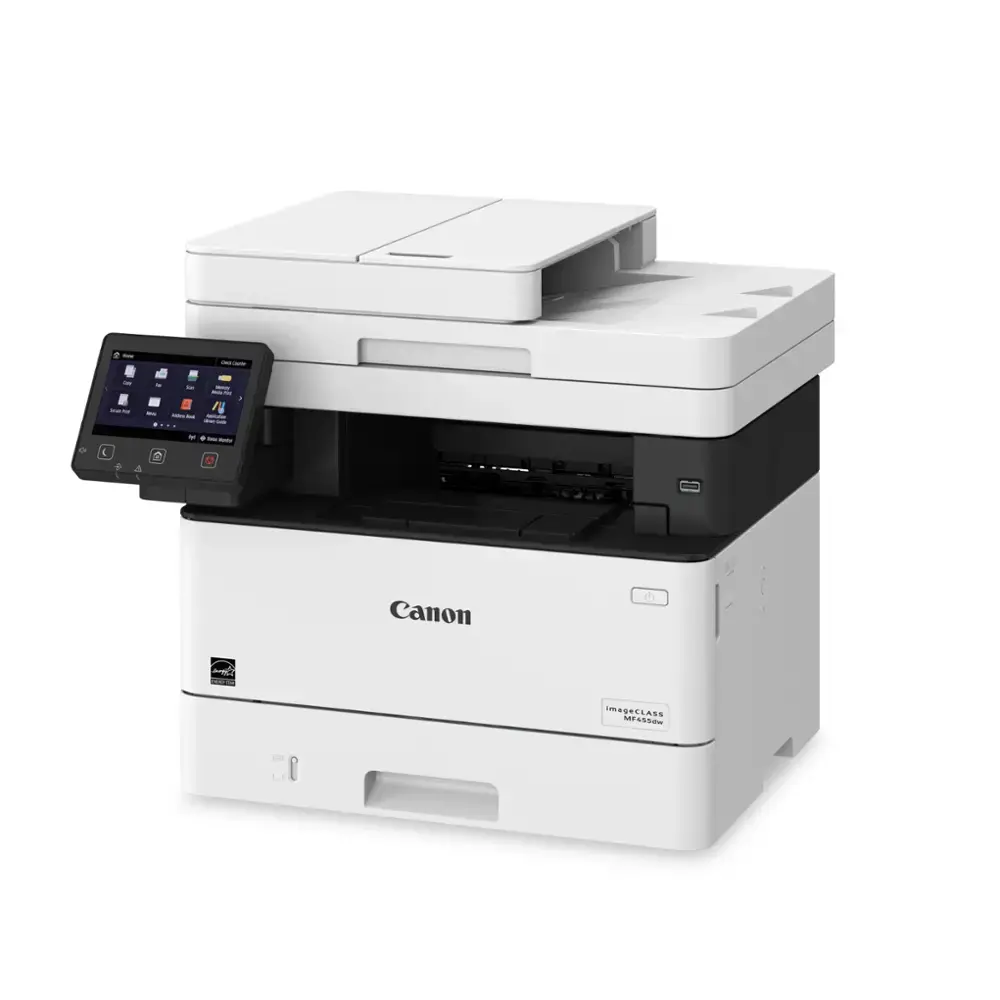 Canon - imageCLASS MF455dw Wireless Black-and-White All-In-One Laser Printer with Fax - White-White