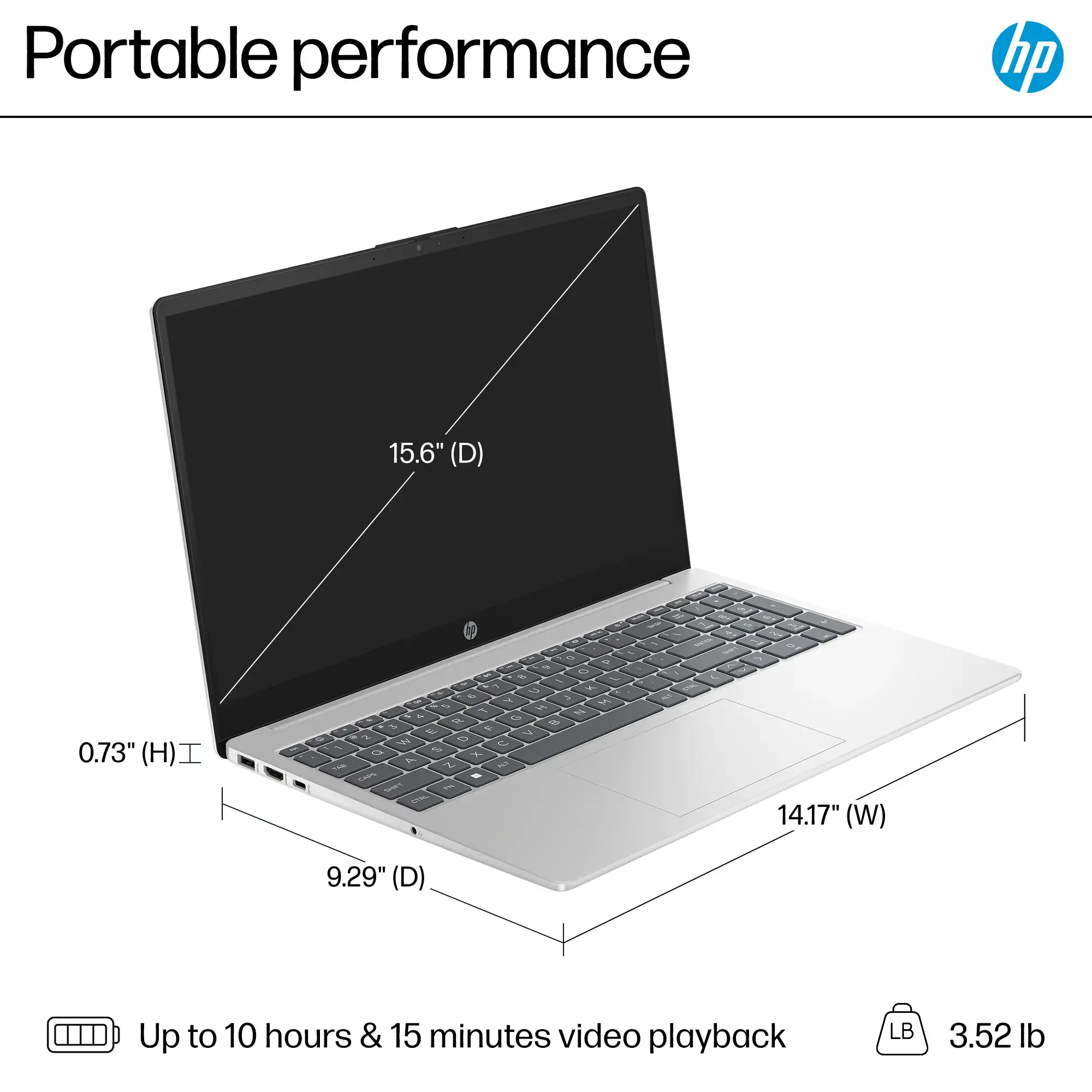 HP - 15.6" Touch-Screen Laptop - Intel Core i3 - 8GB Memory - 256GB SSD - Natural Silver-15.6 inches-Intel 12th Generation Core i3-8 GB Memory-256 GB-Natural Silver