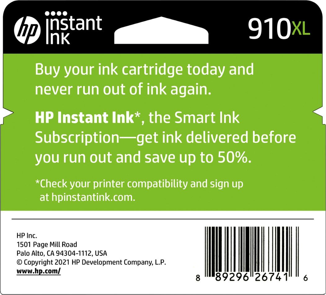 HP - 910XL High-Yield Ink Cartridge - Black-Black