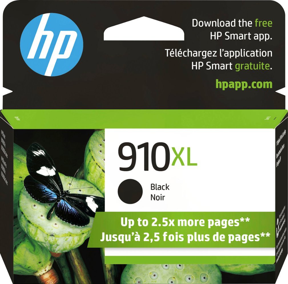 HP - 910XL High-Yield Ink Cartridge - Black-Black
