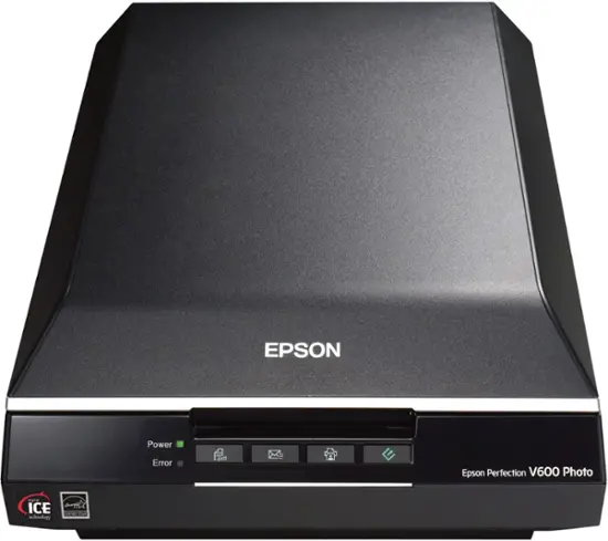 Epson - Perfection V600 Photo Scanner - Black-Black